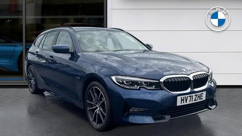 Blue Used 2021 BMW 330e Sport Line Estate | £23,800 (Good price) - Image 1/4
