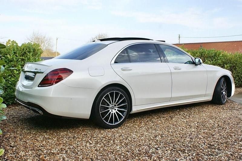 Used Mercedes S350 AMG line 2018 White Sedan