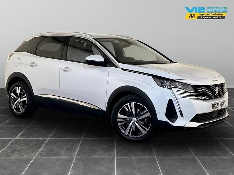 White Used 2021 Peugeot 3008 Allure Premium Hatchback | £13,295 (Good price) - Image 1/2