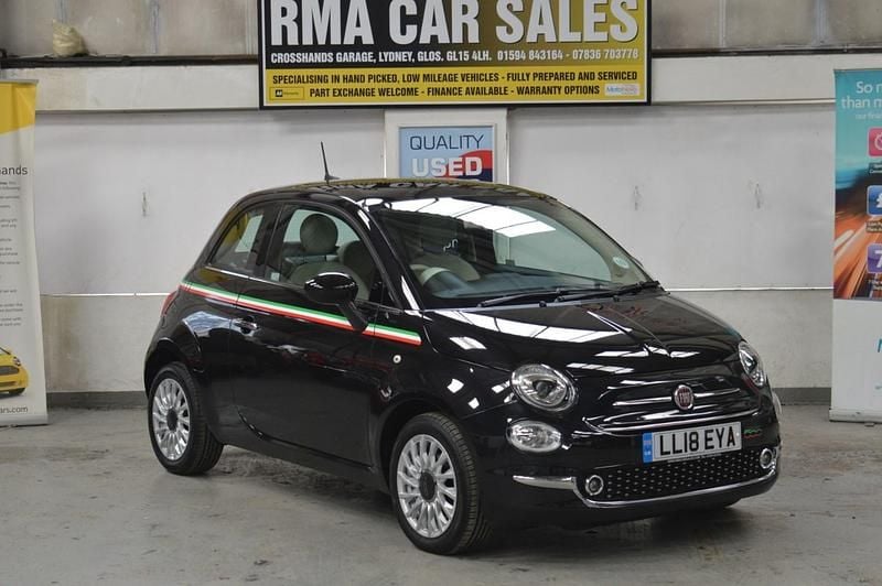 Used Fiat 500 Lounge 69 HP (50 kW) 2018 Black Hatchback