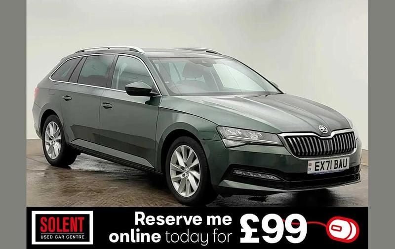 Green Used 2021 Skoda Superb SE Technology Estate | £15,990 (Fair price) - Image 1/3