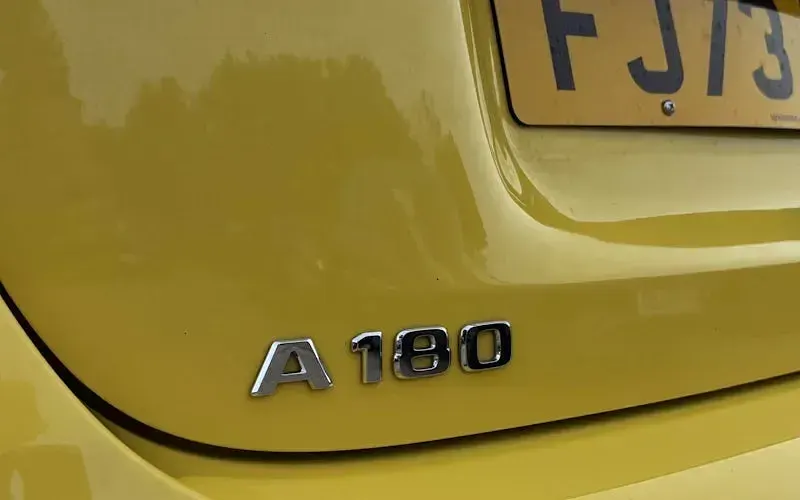 Used Mercedes A180 AMG line 136 HP (100 kW) 2023 Yellow Hatchback