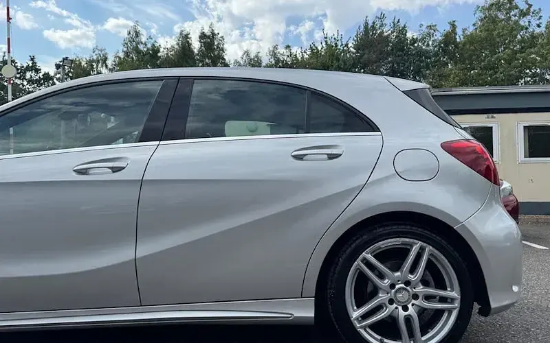 Used Mercedes A200 AMG line 136 HP (100 kW) 2017 Silver Hatchback