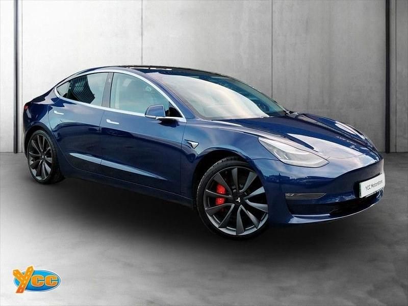 Used Tesla Model 3 Performance 461 kW (627 HP) 2020 Blue Sedan