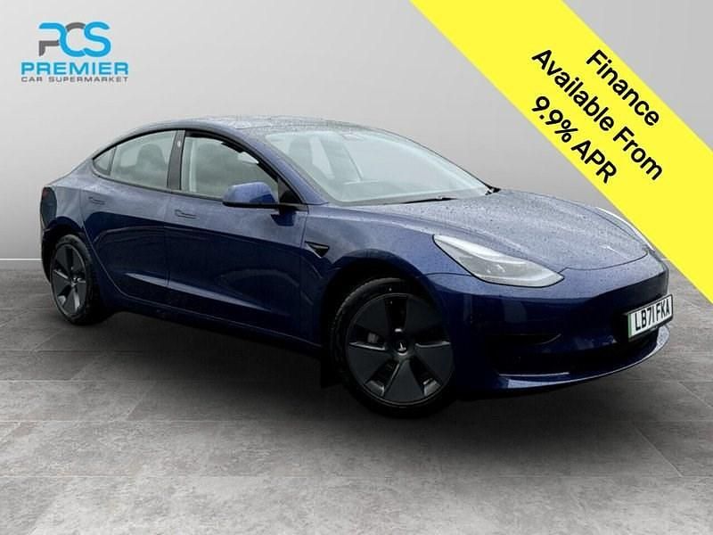 Used Tesla Model 3 Standard Range Plus 366 kW (498 HP) 2021 Blue Sedan