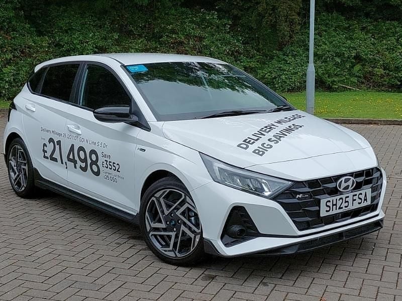 Solid atlas white New 2025 Hyundai i20 N Line Hatchback | £20,998 (Good price) - Image 1/4