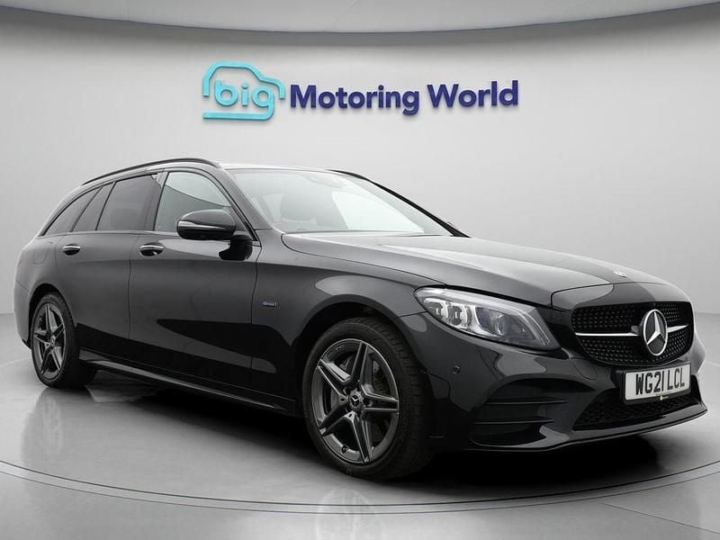 Black Used 2021 Mercedes C300e AMG line Estate | £21,100 (Fair price) - Image 1/4