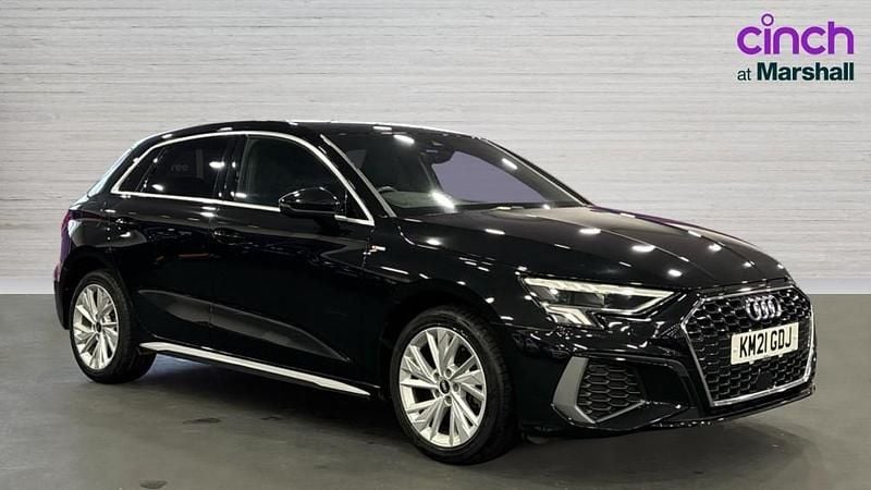 Black Used 2021 Audi A3 e-tron S-Line Hatchback | £18,691 (Fair price) - Image 1/4
