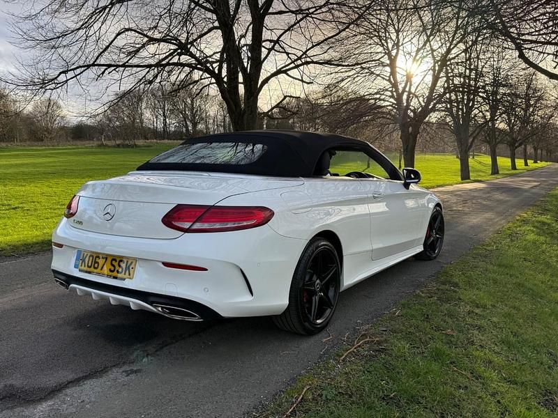 Used Mercedes C200 AMG line 2018 White Cabriolet