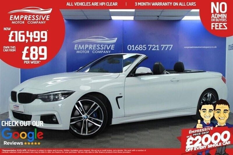 White Used 2017 BMW 420 M Sport Cabriolet | £16,499 (A bit pricey) - Image 1/4