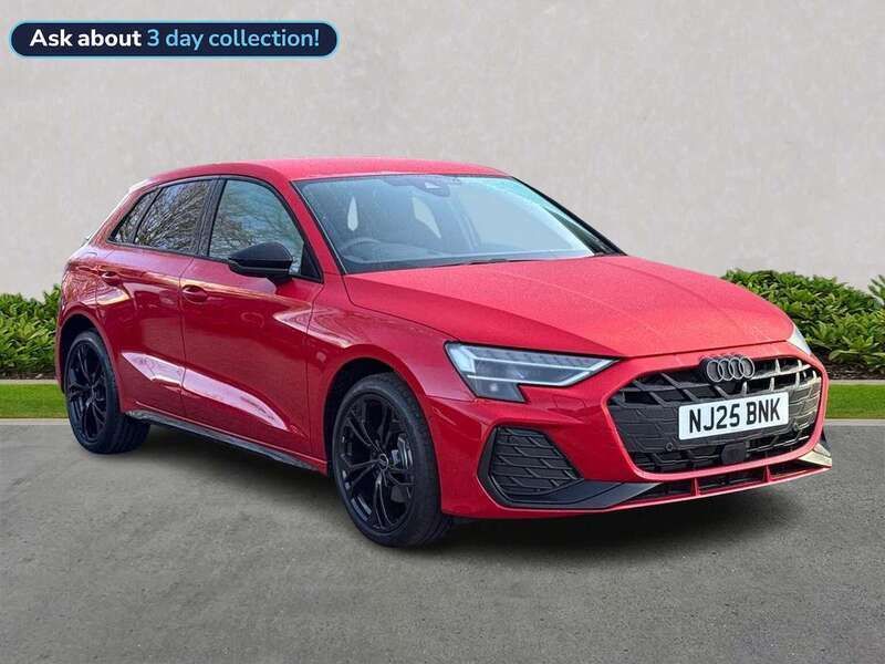 Red Used 2025 Audi A3 e-tron Black Edition Hatchback | £38,567 - Image 1/4
