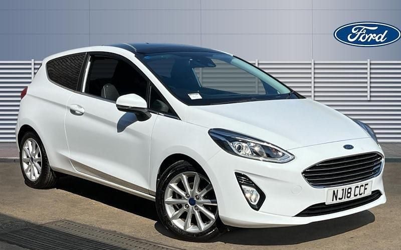 White Used 2018 Ford Fiesta Titanium Hatchback | £9,186 (Fair price) - Image 1/4