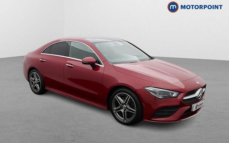 Red Used 2021 Mercedes CLA200 AMG Line Premium Plus Coupe | £25,099 (A bit pricey) - Image 1/4