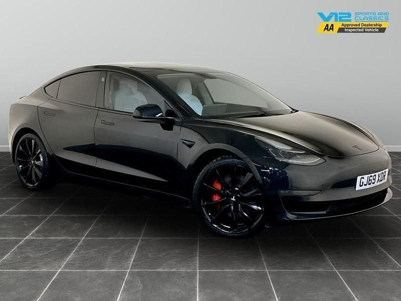 Black Used 2019 Tesla Model 3 Performance Sedan | £15,995 (Good price) - Image 1/2
