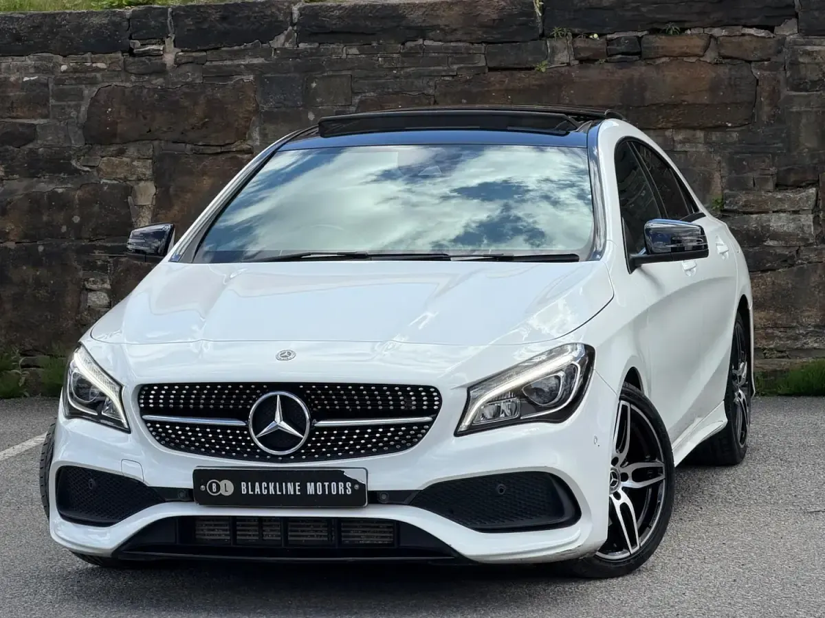 Used Mercedes CLA220 AMG line 177 HP (130 kW) 2018 White Coupe