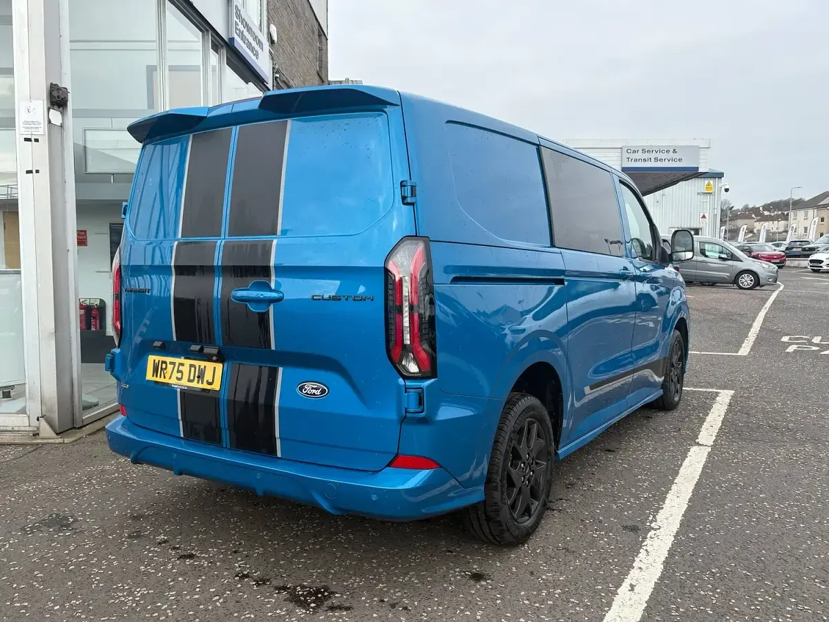 New Ford Transit Custom Sport 232 HP (170 kW) 2025 Digital aqua blue Cabriolet