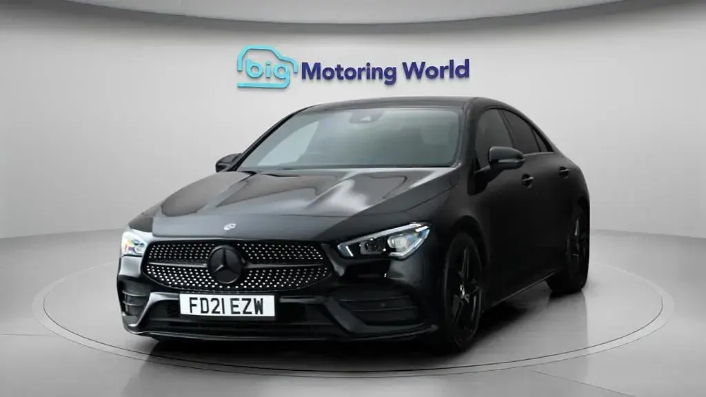 Used Mercedes CLA200 AMG line 163 HP (119 kW) 2021 Black Coupe