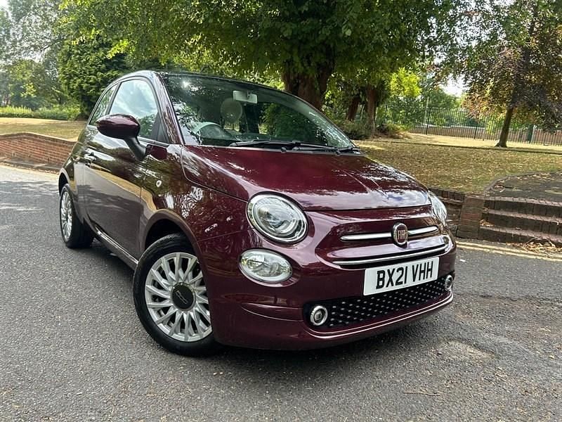 Red Used 2021 Fiat 500 Lounge Hatchback | £9,863 (Fair price) - Image 1/4