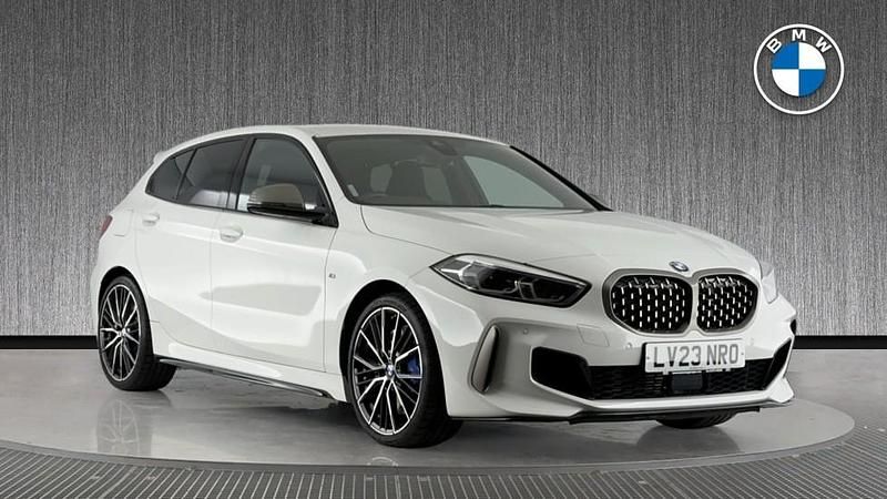 White Used 2023 BMW M135 Shadowline Hatchback | £29,449 (Fair price) - Image 1/4