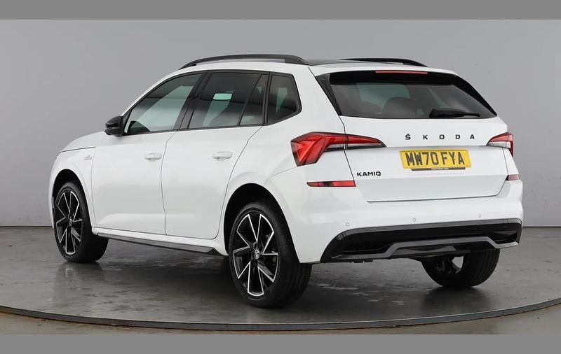 Used Skoda Kamiq Monte Carlo 150 HP (110 kW) 2020 Moon white metallic SUV