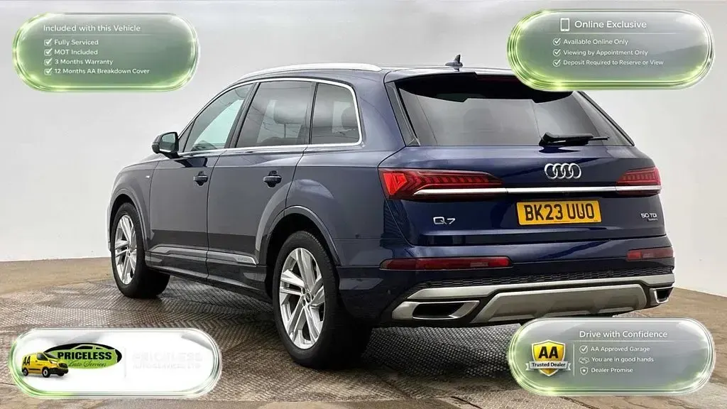 Used Audi Q7 S-Line 286 HP (210 kW) 2023 Blue SUV