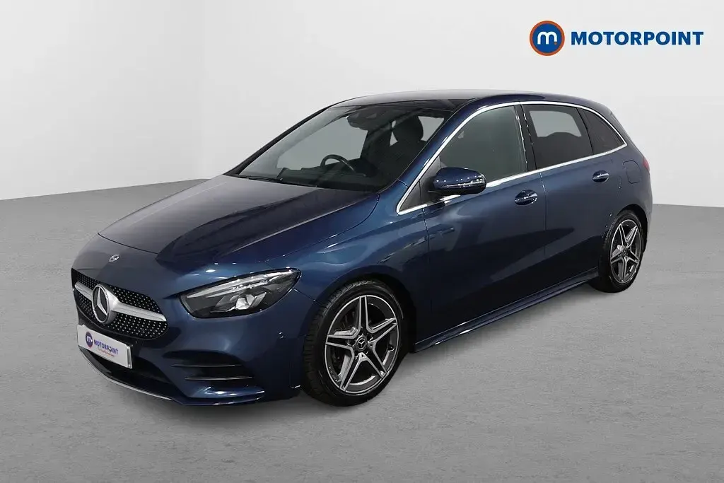 Used Mercedes B180 AMG line 136 HP (100 kW) 2020 Blue Hatchback