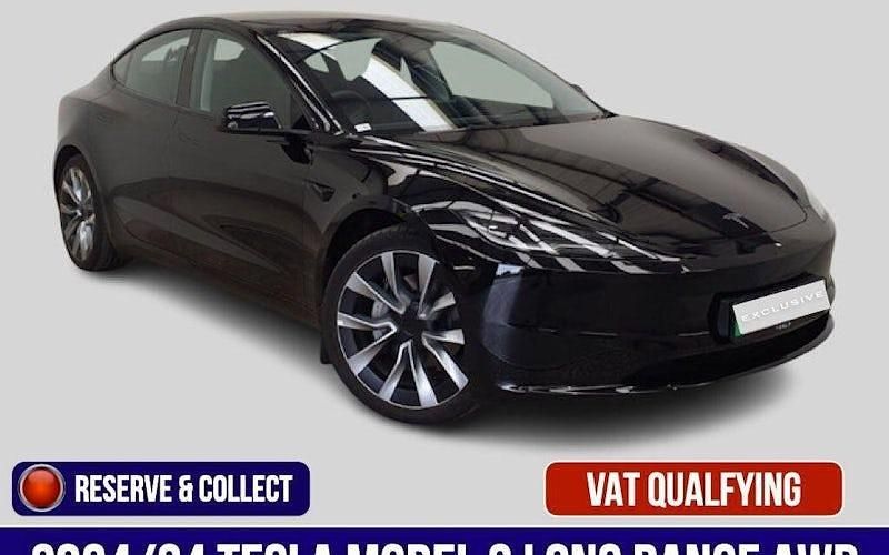 Black Used 2024 Tesla Model 3 Long Range AWD Sedan | £36,495 - Image 1/4