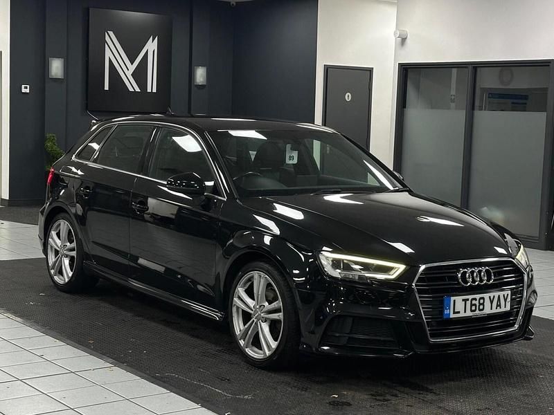 Black Used 2018 Audi A3 Sportback S-Line Hatchback | £13,600 (Good price) - Image 1/4