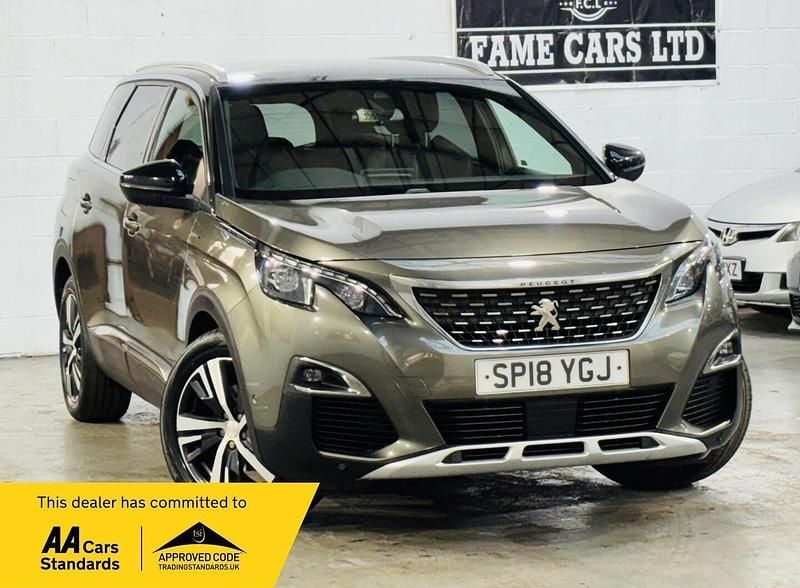 Grey Used 2018 Peugeot 5008 GT-line MPV | £11,500 (Fair price) - Image 1/3