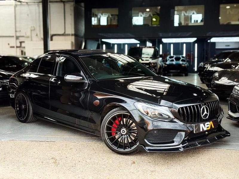 Black Used 2017 Mercedes C250 AMG line Sedan | £14,995 (Fair price) - Image 1/3