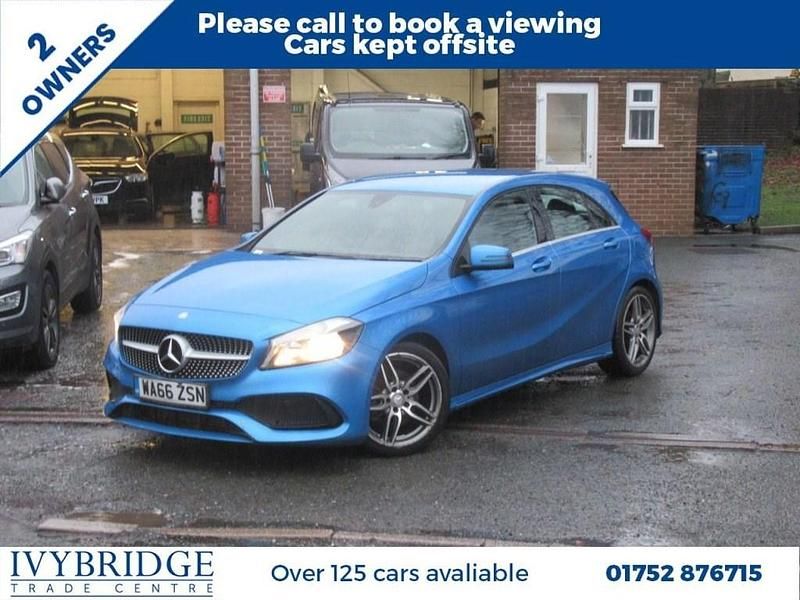 Used Mercedes A200 AMG line 136 HP (100 kW) 2016 Blue Hatchback