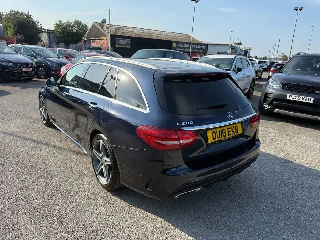 Used Mercedes C200 AMG line 184 HP (135 kW) 2018 Blue Estate