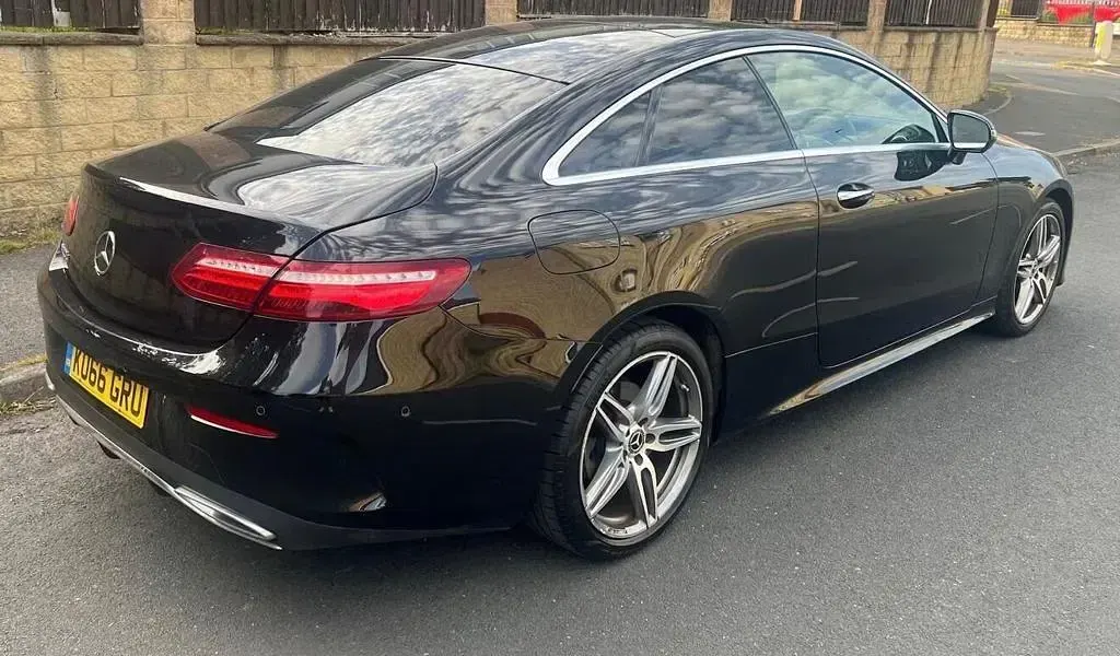 Used Mercedes E220 AMG line 2017 Black Coupe