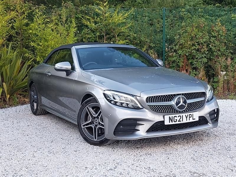 Silver Used 2021 Mercedes C200 AMG line Cabriolet | £23,498 (Fair price) - Image 1/4