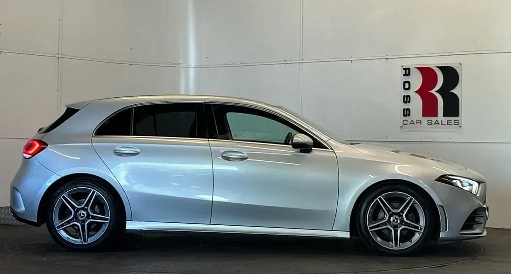 Used Mercedes A180 AMG line 116 HP (85 kW) 2019 Silver Hatchback