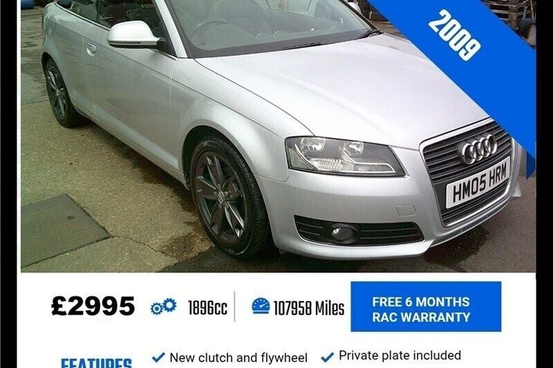 Used 2009 Audi A3 Sport Cabriolet | £2,995 (Fair price) - Image 1/1