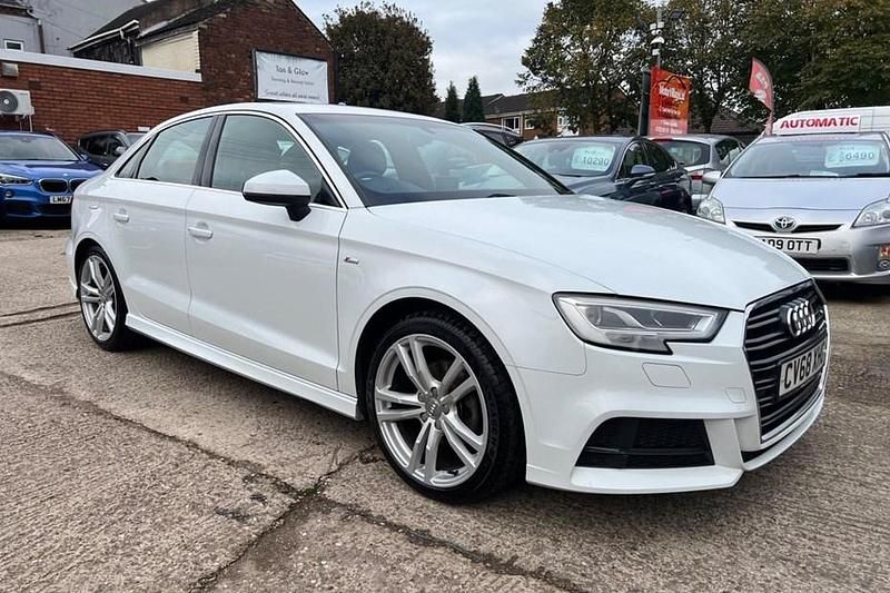 White Used 2018 Audi A3 S-Line Sedan | £11,490 (Good price) - Image 1/1
