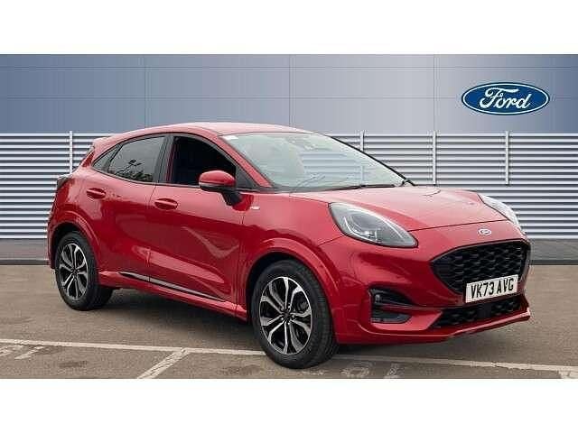 Red Used 2023 Ford Puma Gen-E ST-Line SUV | £15,604 (Fair price) - Image 1/4