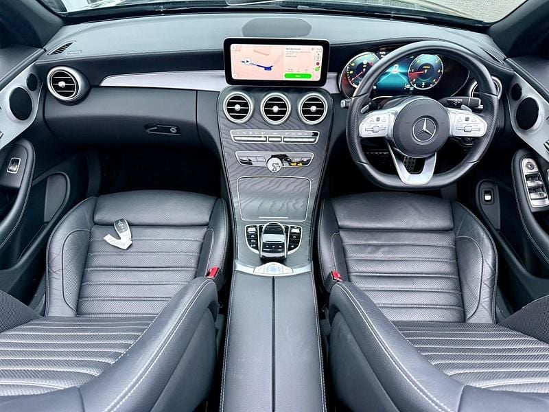 Used Mercedes C300 AMG line 245 HP (180 kW) 2020 Black Cabriolet