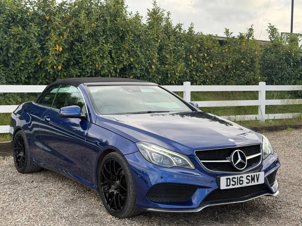 Used Mercedes E220 AMG line 2016 Blue Cabriolet