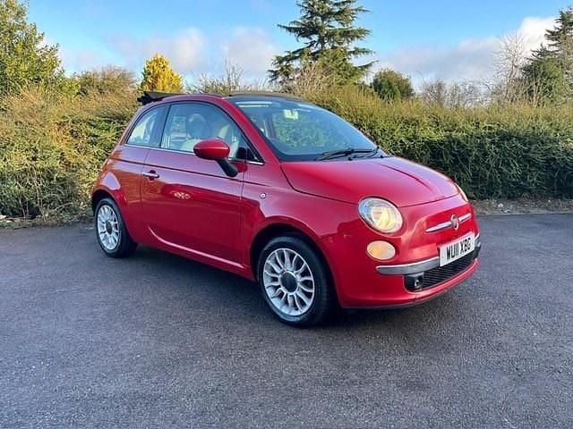 Used Fiat 500 Lounge 2011 Red Cabriolet