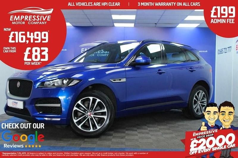 Blue Used 2018 Jaguar F-Pace R-Sport SUV | £16,499 (Fair price) - Image 1/4