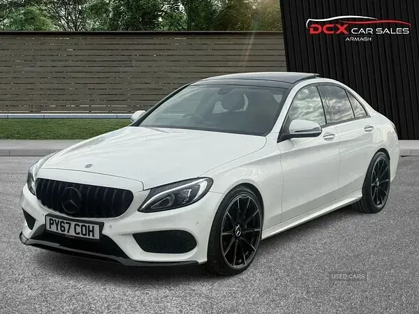 Used Mercedes C220 AMG Line Premium 170 HP (125 kW) 2017 White Sedan
