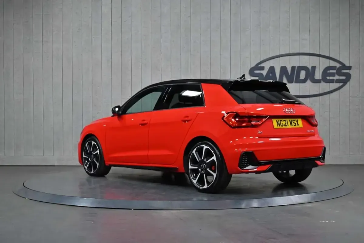 Used Audi A1 Sportback Black Edition 110 HP (80 kW) 2021 Red Hatchback