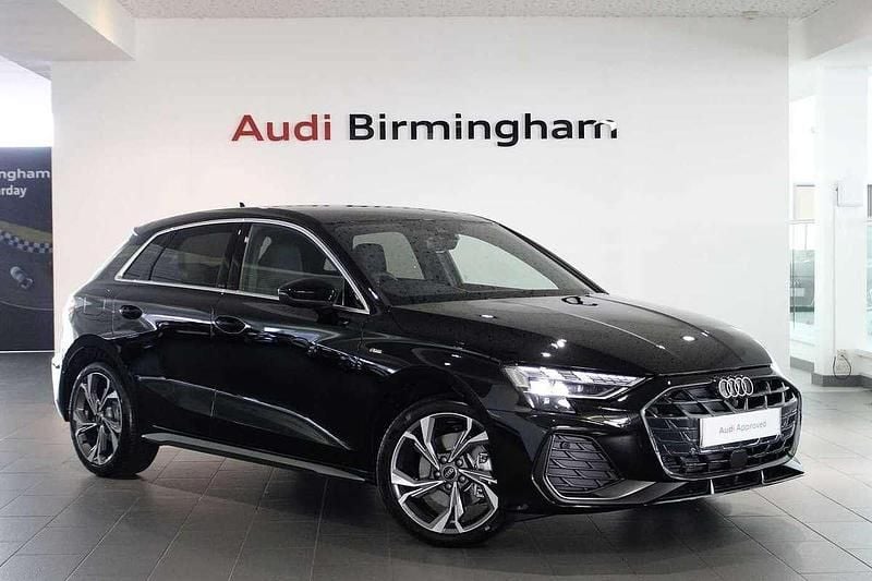 Mythos black, metallic Used 2025 Audi A3 e-tron S-Line Hatchback | £31,950 (Expensive) - Image 1/4