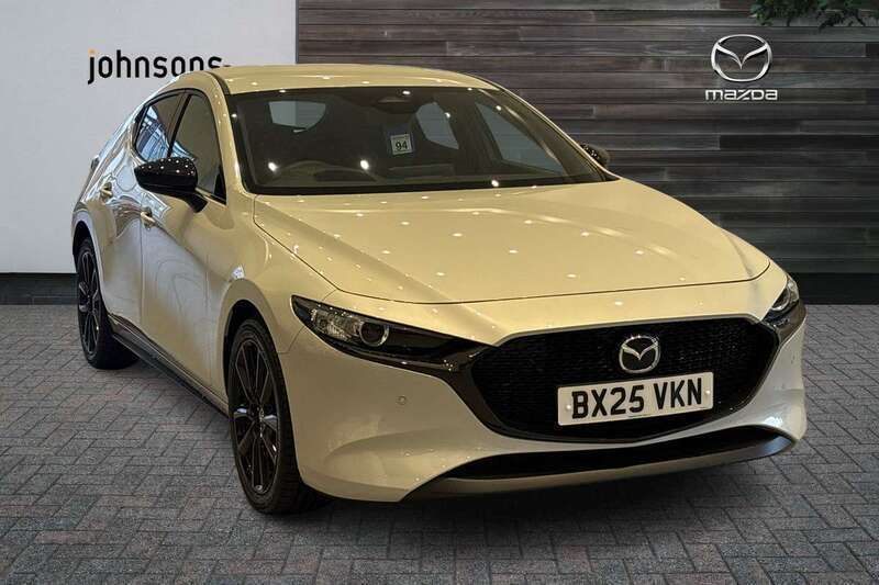 White New 2025 Mazda 3 Homura-Line Hatchback | £22,490 (Good price) - Image 1/4