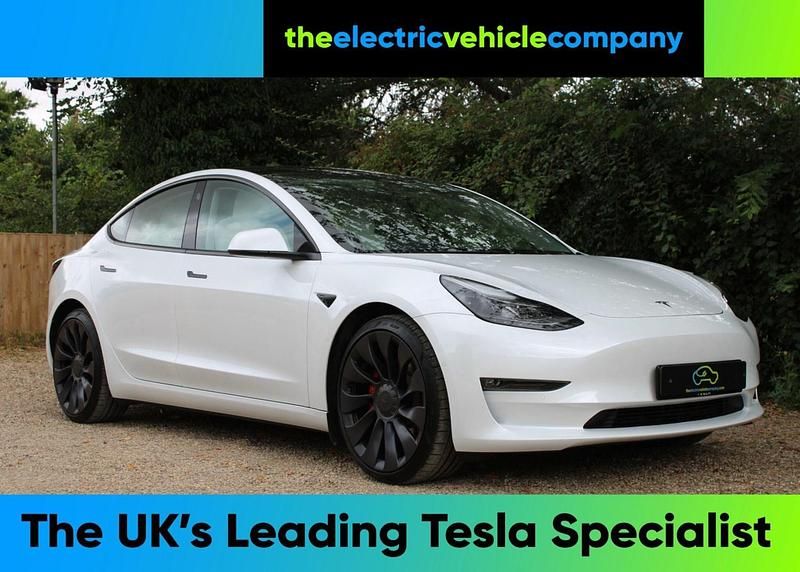 White Used 2020 Tesla Model 3 Performance Sedan | £19,995 (A bit pricey) - Image 1/3