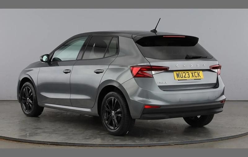 Used Skoda Fabia Colour Edition 94 HP (69 kW) 2023 Graphite grey metallic body / black magic pearl effect roof Hatchback