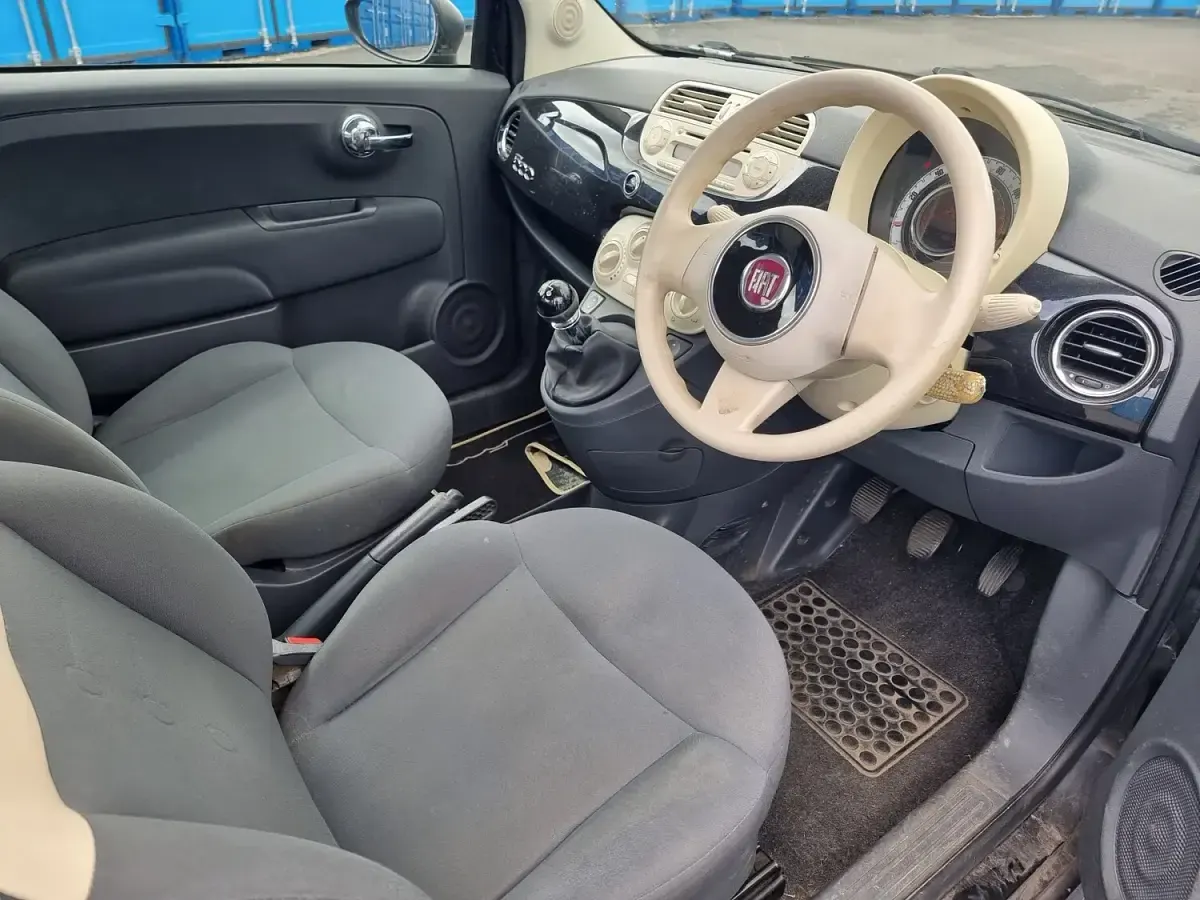 Used Fiat 500 Pop 69 HP (50 kW) 2009 Black Cabriolet