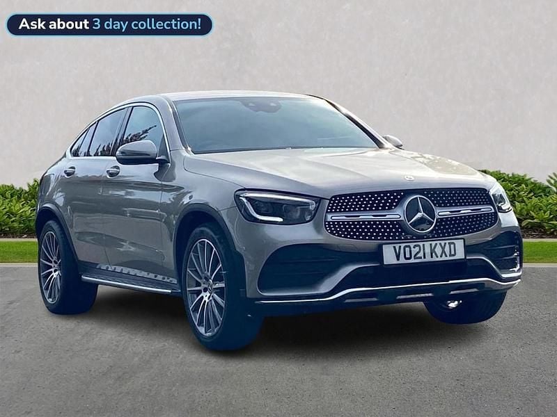 Silver Used 2021 Mercedes GLC300 AMG Line Premium Coupe | £32,499 (Fair price) - Image 1/4